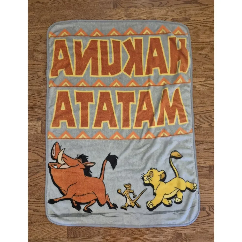 Disney Lion King HAKUNA MATATA Fleece Throw Blanket 38x52